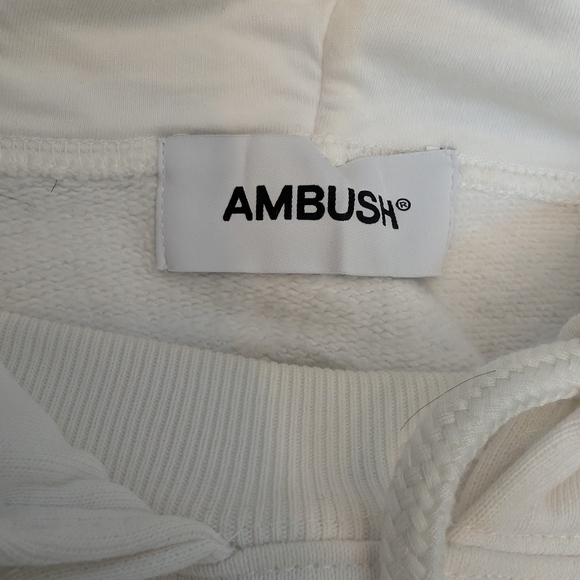 Ambush Tokyo Workshop Exclusive Hoodie White Men's Size Small Made in Portugal - Picture 4 of 11